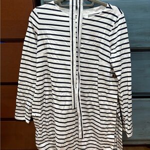 Seraphine Striped Cotton Maternity & Nursing Tunic size medium / size 8